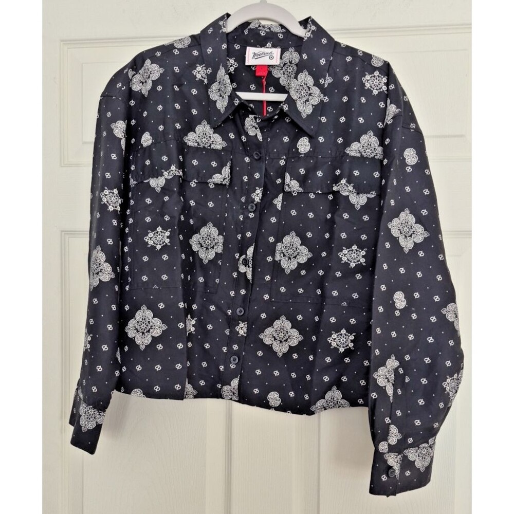 Woolrich Bandana Print Button-Down Long Sleeve Collared Utility Shirt -Large NWT